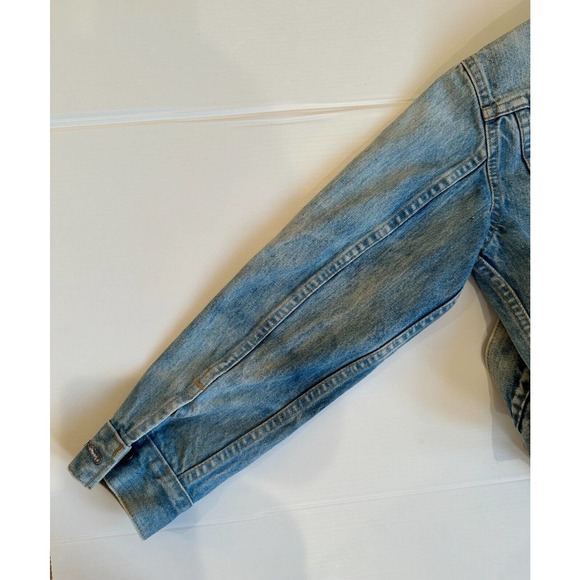 Levi's Strauss Vtg Light Acid Wash Y2K JacketYouth Girls Size 16 with Issues - Picture 6 of 11